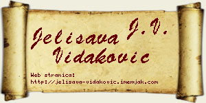 Jelisava Vidaković vizit kartica